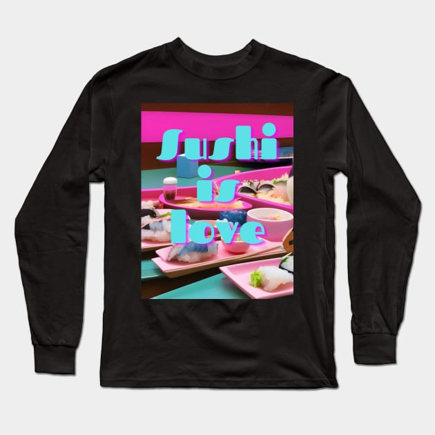 Sushi is Love Long Sleeve T-Shirt by TshirtLABS